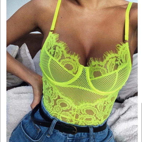 💚Neon Green Teddy💚 - Picture 2 of 8